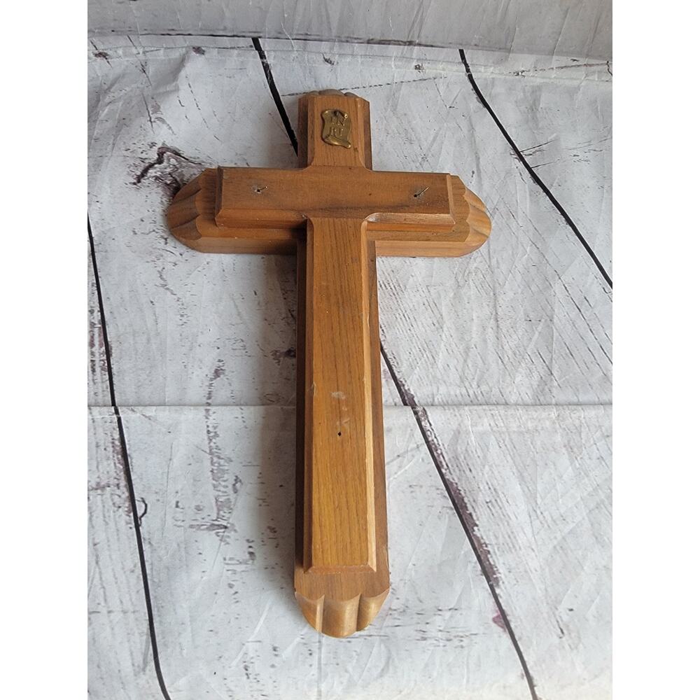11 Inch Size Wooden Cross Wall Hanging Decor Christian Cross Inside Compartment